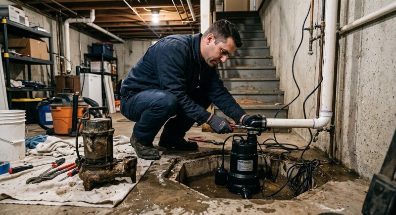 Basement Drainage Installation in Manchester, NH